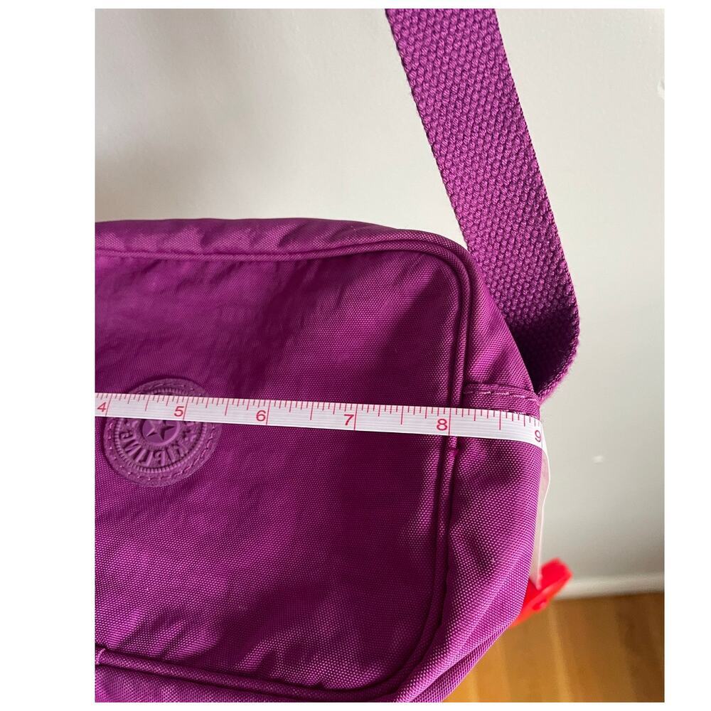 Kipling Magenta Pink Nylon Crossbody Bag Mini Travel Purse Womens Going Out - Picture 3 of 10